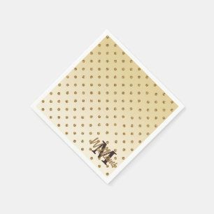 Serviettes En Papier Pois brillant impressionnant d'or de parties
