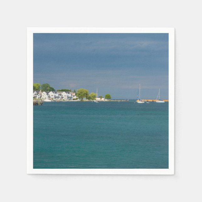 Serviettes En Papier Port de l'île Mackinac (Devant)