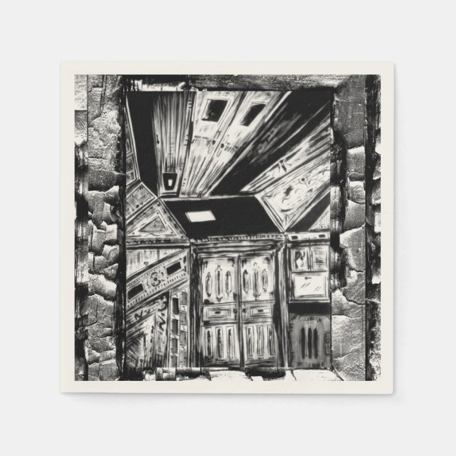 Serviettes En Papier Portes ouvertes (Devant)