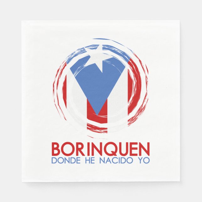 Serviettes En Papier Porto Rico Borinquen (Devant)