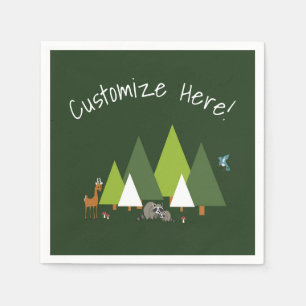 Serviettes en papier pour animaux de la forêt de b