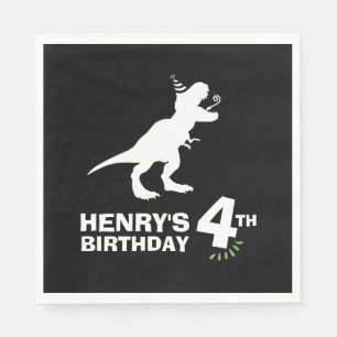 Serviettes en papier pour anniversaire de dinosaur