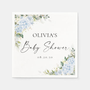 Serviettes en papier pour Baby Shower avec fleurs 