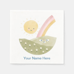 Serviettes en papier pour Baby Shower "Bienvenue d