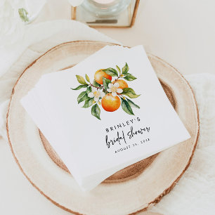 Serviettes en papier pour Baby Shower Citron Orang