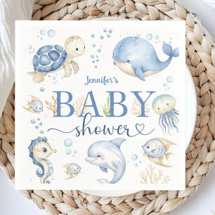 Serviettes en papier pour Baby Shower garçon Under