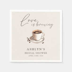 Serviettes en papier pour Baby Shower "Love is Bre