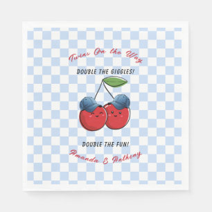 Serviettes en papier pour baby shower pour des jum