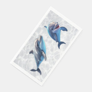 Serviettes en papier pour bébés dauphins