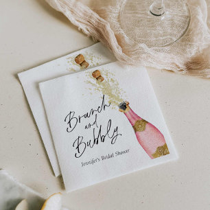 Serviettes en papier pour Brunch et Champagne pour