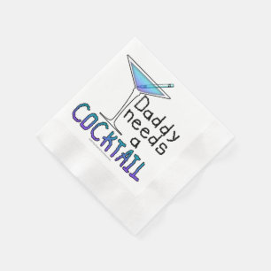 SERVIETTES EN PAPIER POUR COCKTAIL - PAPA A BESOIN