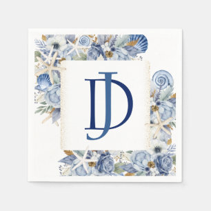 Serviettes en papier pour douche de mariée côtière