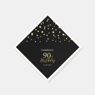 Serviettes en papier pour fête d'anniversaire 90 a