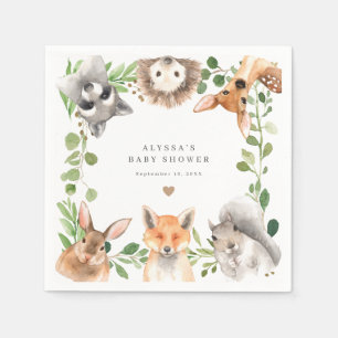 Serviettes en papier pour fête de baby shower sur
