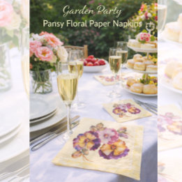 Serviettes en papier pour fête de jardin fleuri de