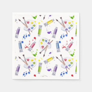 Serviettes en papier pour fête de peinture, Fête d