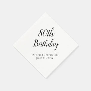 Serviettes en papier pour fête des 80 ans