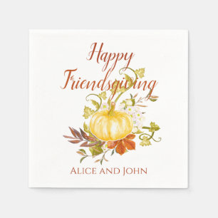 Serviettes en papier pour Friendsgiving de Thanksg