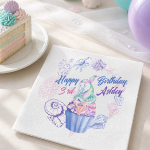 Serviettes en papier pour gâteau d'anniversaire en