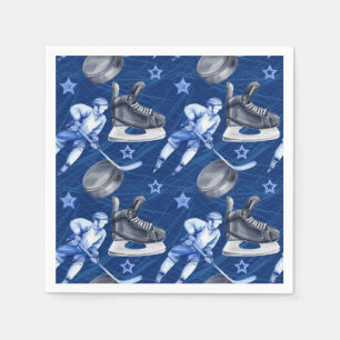 Serviettes en papier pour hockey sur glace, Fourni