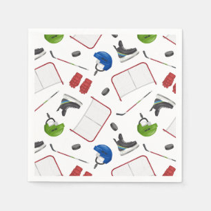 Serviettes en papier pour hockey sur glace, Fourni