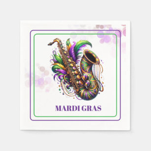 Serviettes en papier pour Mardi Gras