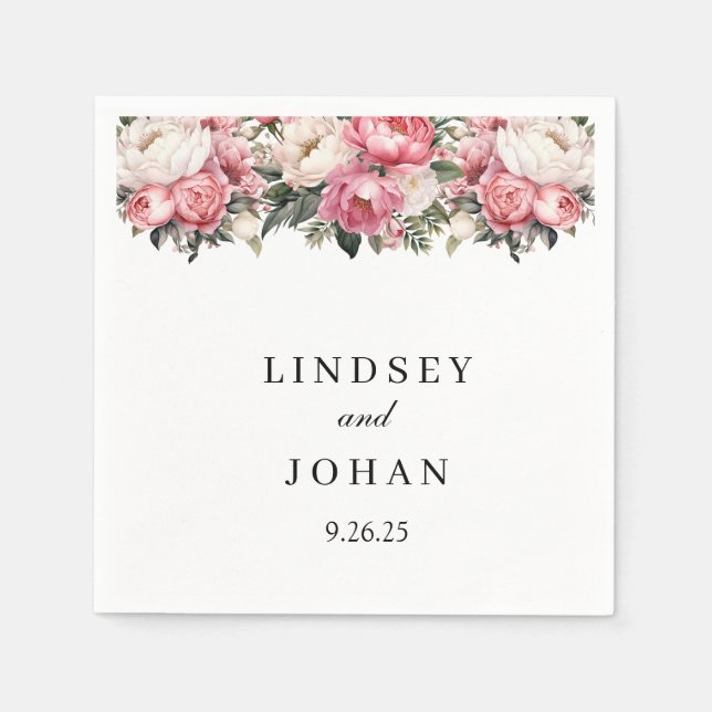Serviettes en papier pour mariage (Devant)