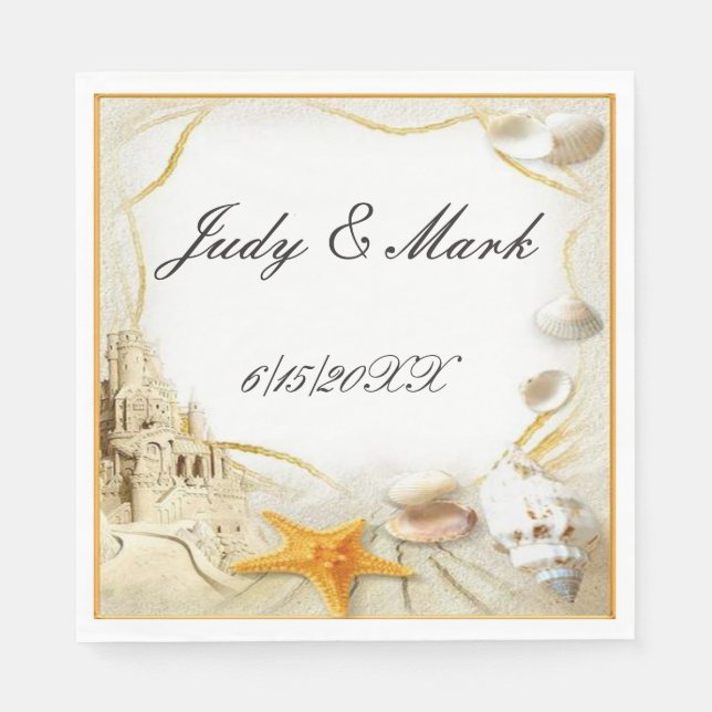 Serviettes en papier pour mariage au château de sa (Devant)