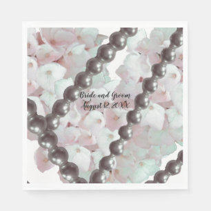 Serviettes en papier pour mariage aux hortensias r