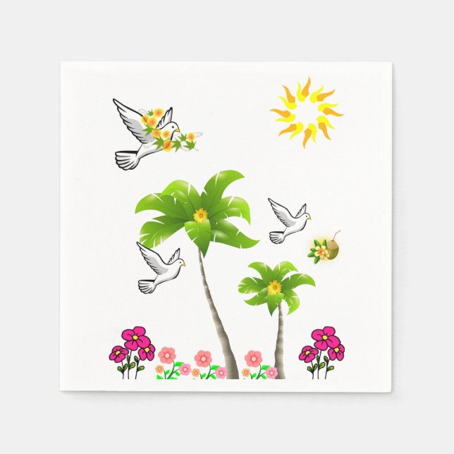 Serviettes en papier pour oiseaux (Devant)