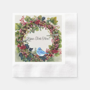 Serviettes en papier pour oiseaux et couronnes