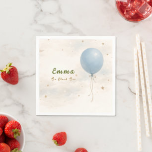 Serviettes en papier pour premier anniversaire Blu