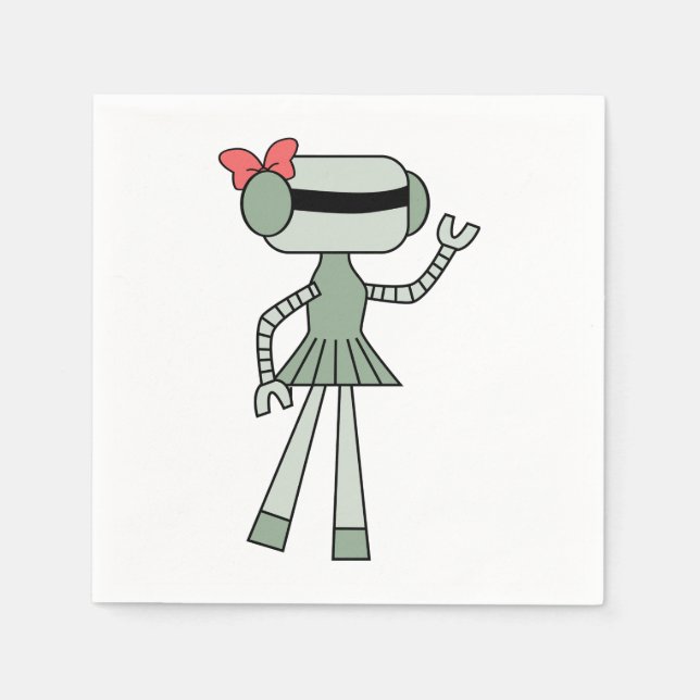 Serviettes en papier pour robot fille (Devant)