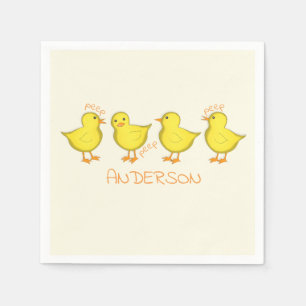 Serviettes En Papier Poussins Papier à Cocktail standard serviettes