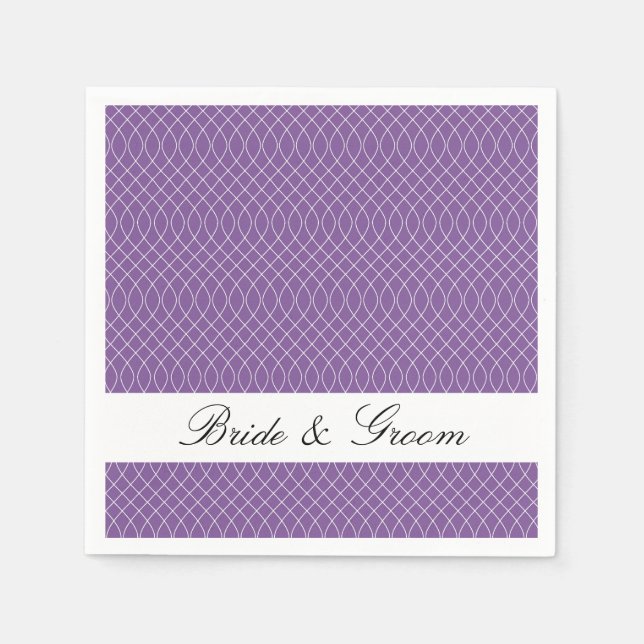 Serviettes En Papier Preppy Purple Spiral (Devant)