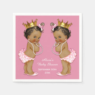 Serviettes En Papier Princesse ethnique baby shower de jumeaux