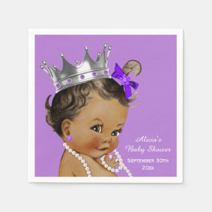 Serviettes En Papier Princesse ethnique pourpre baby shower