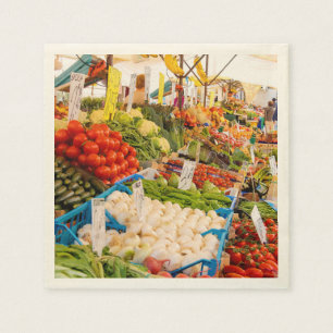 Serviettes En Papier Produit frais au marché d'agriculteurs