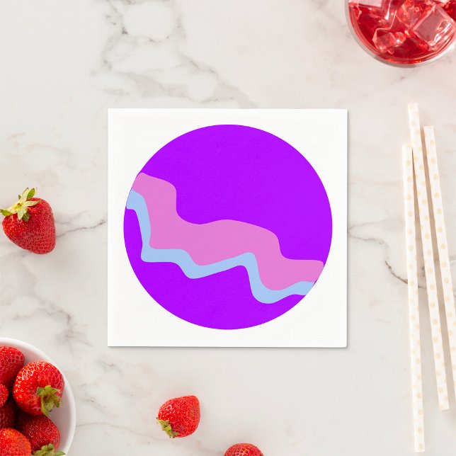 Serviettes en papier Purple Planet (Créateur téléchargé)