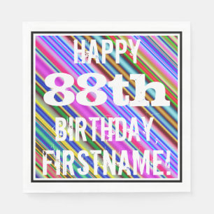 Serviettes En Papier Quatre-vingt-dix-huitième anniversaire vibrant et