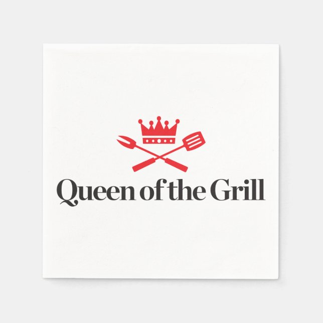 Serviettes En Papier Queen of the Grill (Devant)
