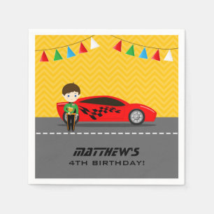Serviettes En Papier Race Car