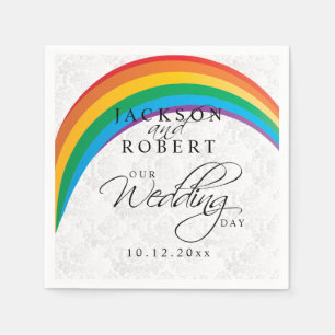Serviettes En Papier Rainbow Gay - Notre jour de mariage