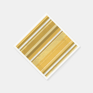 Serviettes En Papier Rayures Jaune