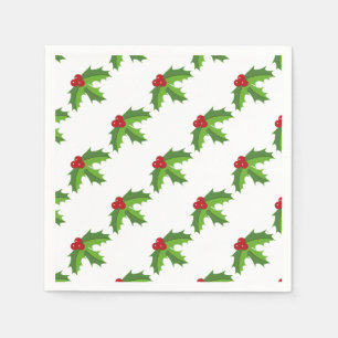 Serviettes En Papier Red Berry Holly
