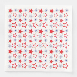Serviettes en papier Red Stars