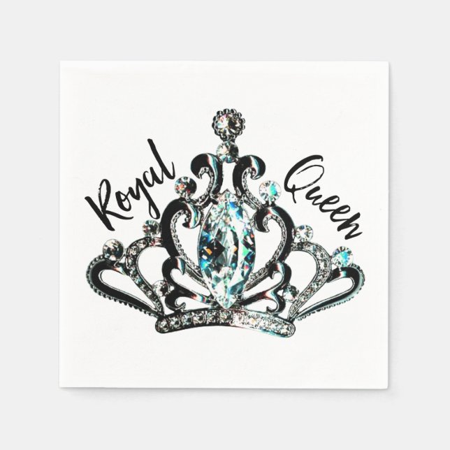 Serviettes En Papier "Reine royale" (Devant)