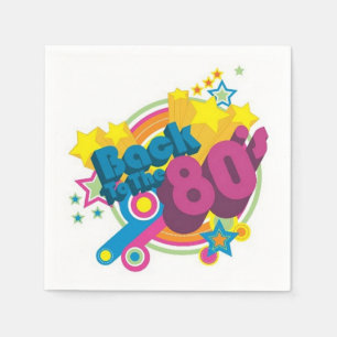 Serviettes En Papier Retour aux serviettes Retro 80's Party