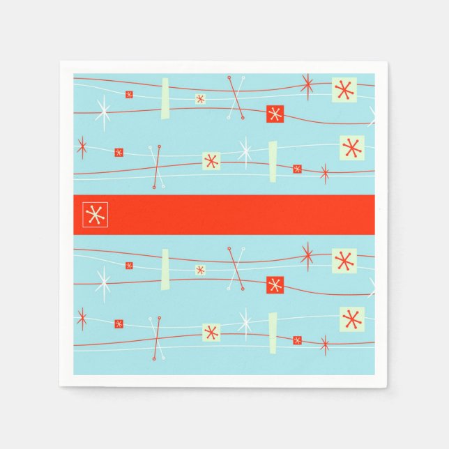 Serviettes En Papier Rétro (Devant)