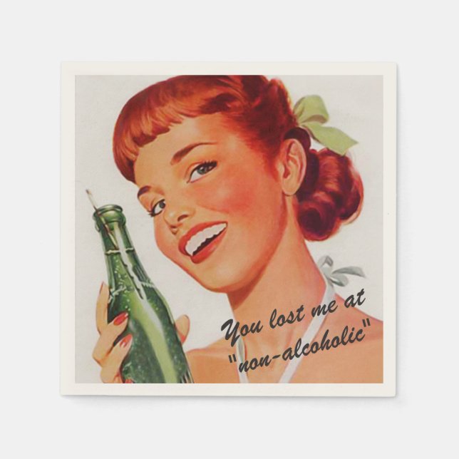 Serviettes En Papier Retro Soda Ad Joke (Devant)